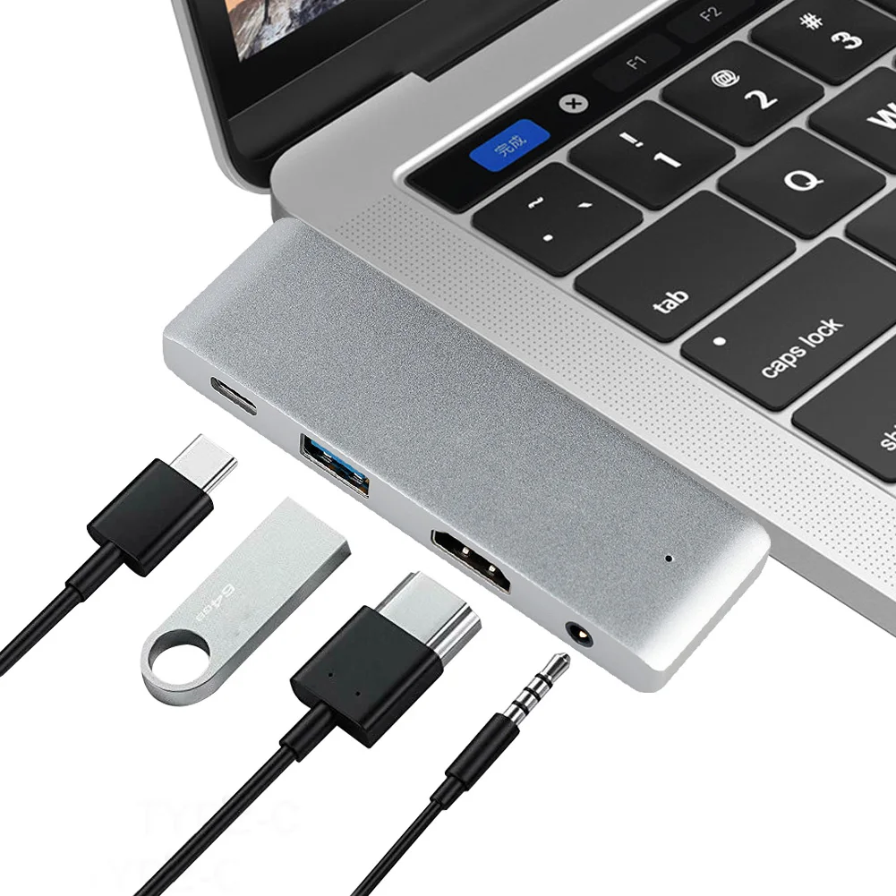 4 в 1 type-c HDMI 4K концентратор-картридер адаптер для iPad Pro type-C устройства