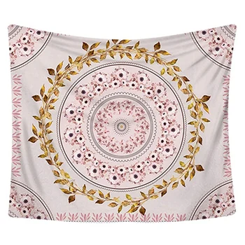 

Pink Tapestry Wall Hanging Bohemian, Mandala Floral Tapestry Wall Decor Blanket for Bedroom Home Dorm