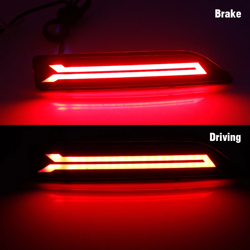 2Pcs For Honda CRV CR-V 2007 2008 2009 Led Rear Bumper Reflector Lights Fog Lamp Brake Taillight Light