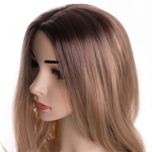 Объемная волна синтетический парик волос, 24 дюйма парики для женщин, афро парик косплей, светлые Омбре цвет волос парики