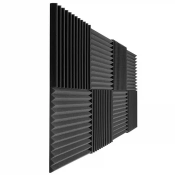 

New Wedge Acoustic Foam With Adhesive Tape 8 Pcs Soundproof Panels,Silencing Sponge