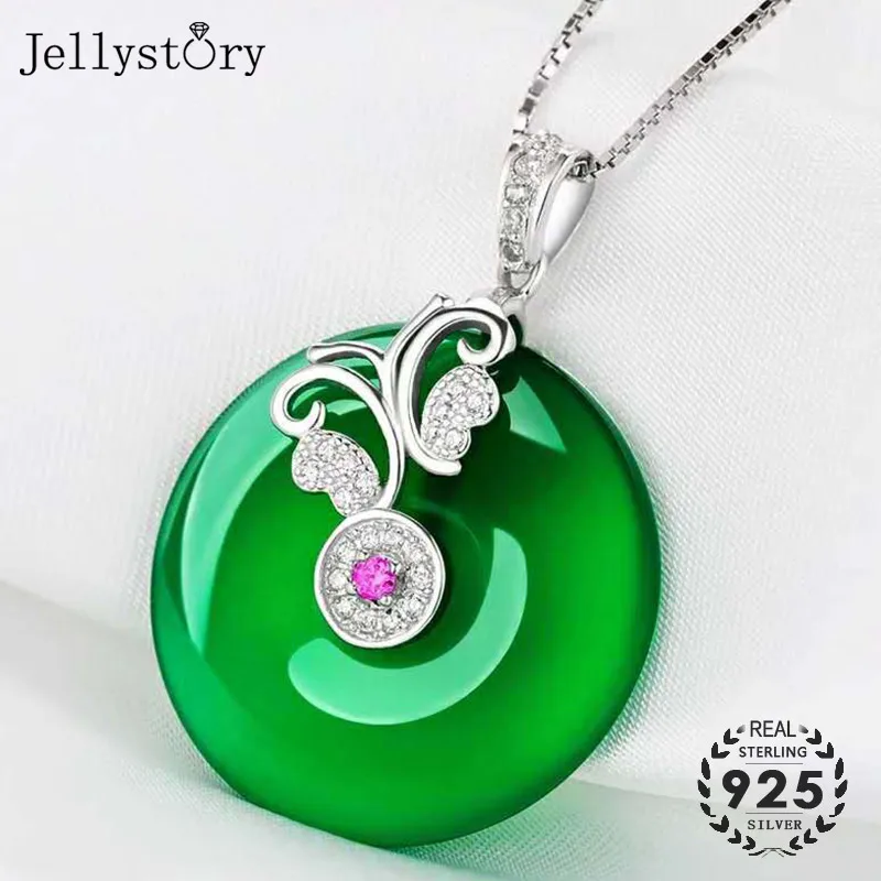 Ожерелье Jellystory из серебра 925 пробы с круглыми искусственными камнями для женщин