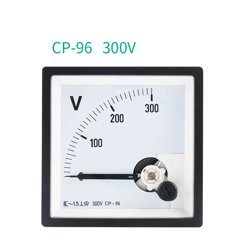 ELECALL CP-96 AC вольтметр аналоговый Панель механический Вольтметр Указатель 20v с алюминиевой крышкой, 50В 250v 300 v 500V - Цвет: 300V