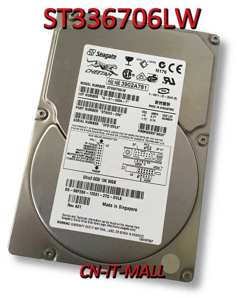 Seagate Cheetah 36ES ST336706LW 36 ГБ 10000 об/мин 68Pin SCSI 3 5 "Внутренний жесткий диск | Компьютеры и