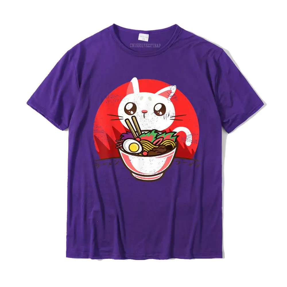 Fashionable Fitness Tight Men T Shirt Company Autumn Short Sleeve Round Collar Cotton Fabric Tops Shirts Gift Tee Shirts Kawaii Japanese Ramen Noodles Shirt Anime Cat Gift Men Women T-Shirt__MZ16635 purple