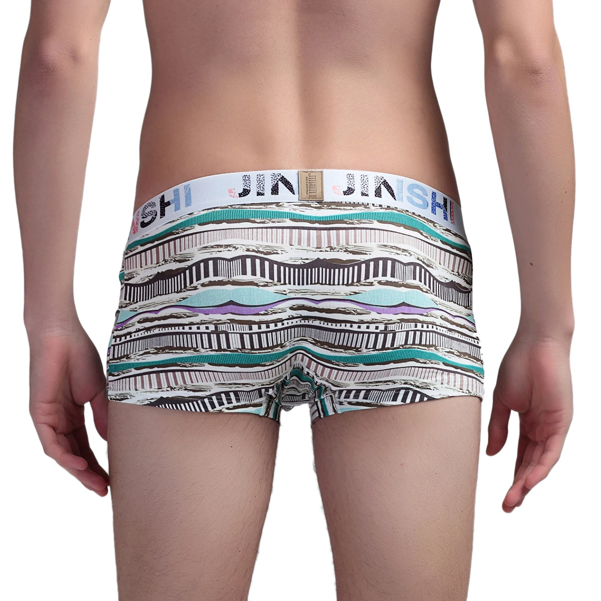 Mens Boxer-Shorts Bamboo Print Fashion Style Male Panties Underwear Lingeries Breathable Comfortable No Ride Up Male Panties