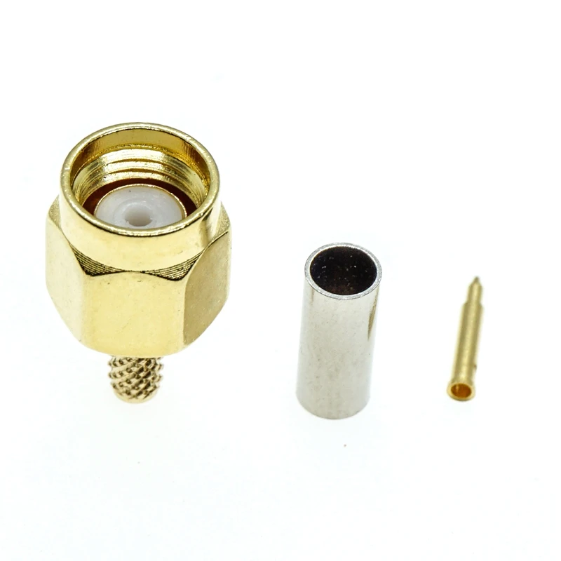 Connettore BNC Maschio A Crimpare Per Cavi Coassiali RG174, RG179, RG316, RG188, LMR100 – RF
