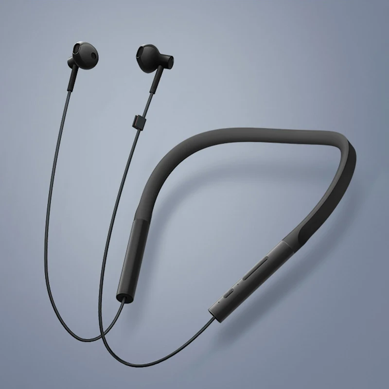 Черный Xiaomi беспроводные bluetooth наушники HiFi динамические спортивные шейные наушники с микрофоном Досуг bluetooth 4,1 Молодежная версия - Цвет: Черный