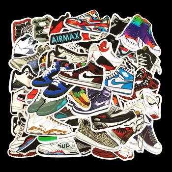 

50pcs non repetitive fashion shoes, suitcase, trolley case, laptop, skateboard, guitar, mobile phone, graffiti sticker