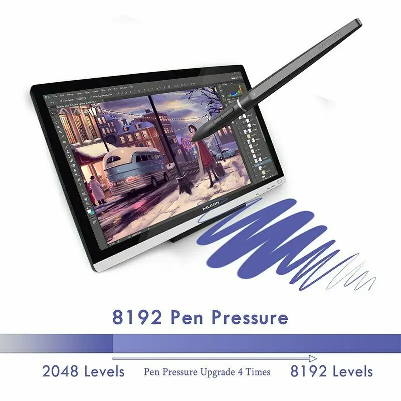 Huion 21," GT220 v2 графический планшет монитор для рисования 8192 ручка давление Профессиональный ips ручка дисплей HD экран для Windows и Mac