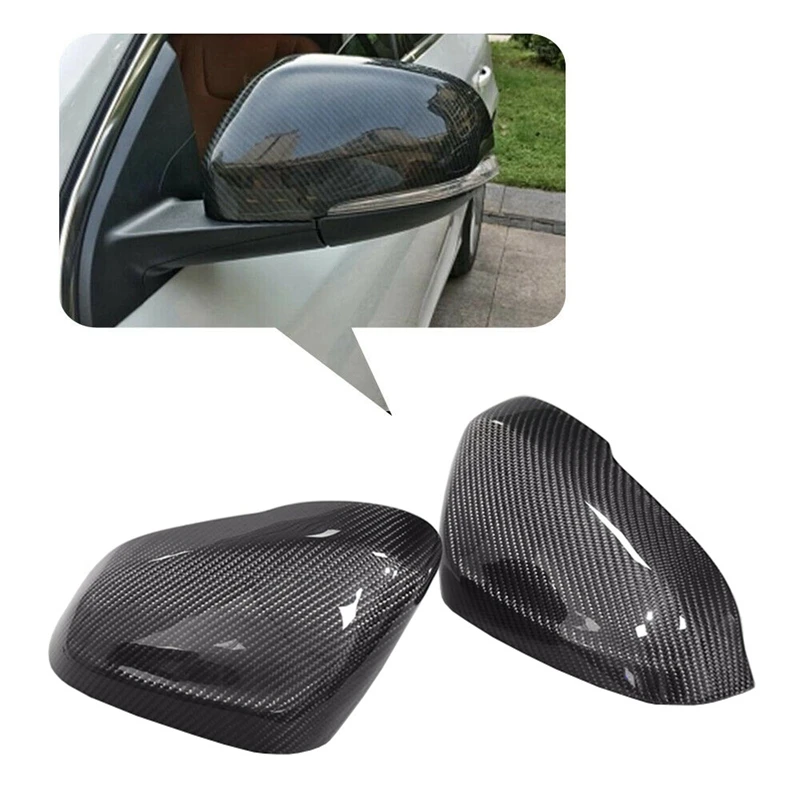 

Car Carbon Fiber Style Side Rear View Mirror Cover Trim for Volvo S60 S60L S80L V40 V60 2012-2019