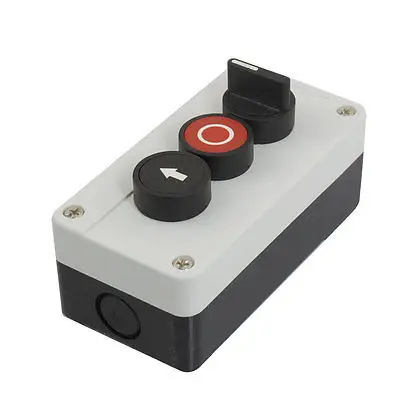 

Momentary N/C N/O 2-Position Selector NO Red Black Push Button Switch Station