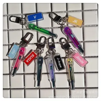 

Bangtan Boys MIC DROP Acrylic Keychain JK JIN SUGA V Microphone Microphone Keychain Key pendant