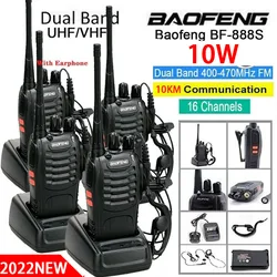 Baofeng – walkie talkie 2022 Original, 2 ou 4 pièces, émetteur récepteur Radio bidirectionnel bon marché, UHF 5/10W, BF 888S 400 MHz, BF888s BF 470 S, nouveau, 888 
