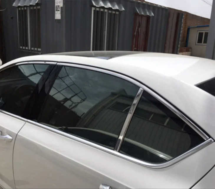 304 декоративные блестки из нержавеющей стали для Skoda Octavia-, автомобильные хромированные накладки на окна, хромированные Чехлы для стайлинга