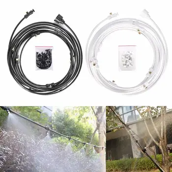 

Outdoor Watering Irrigation Misting Cooling System Kit for Greenhouse Garden 6M-18M Watering Irrigation Sprinkler Hose Set