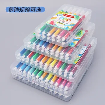 

Students Stationery Graffiti Pen Environmentally Friendly Ink Triangle Pole Children DIY Painted-Washing Watercolor Pens Set 860