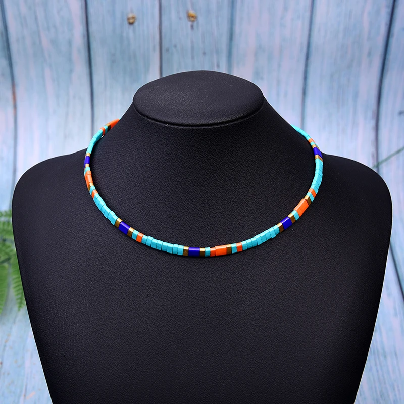 MOON GIRL Miyuki Tila Beads Choker for Women Fashion Boho Unique Design Handmade Collier Femme Jewelry Dropshipping - Image 2