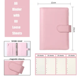 Carnet de notes 2022A6, planificateur de Budget, couverture avec poche, enveloppes de billets personnelles, système à 6 trous, fermeture éclair, dossier, cadeau de saint valentin 