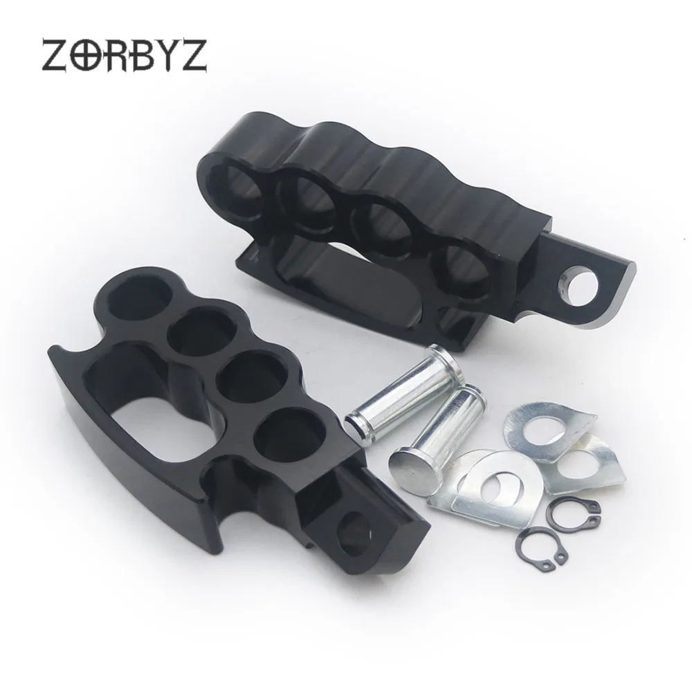 ZORBYZ 1 пара Черный Летающий костяшки опорные подножки на заказ педаль с монтажным