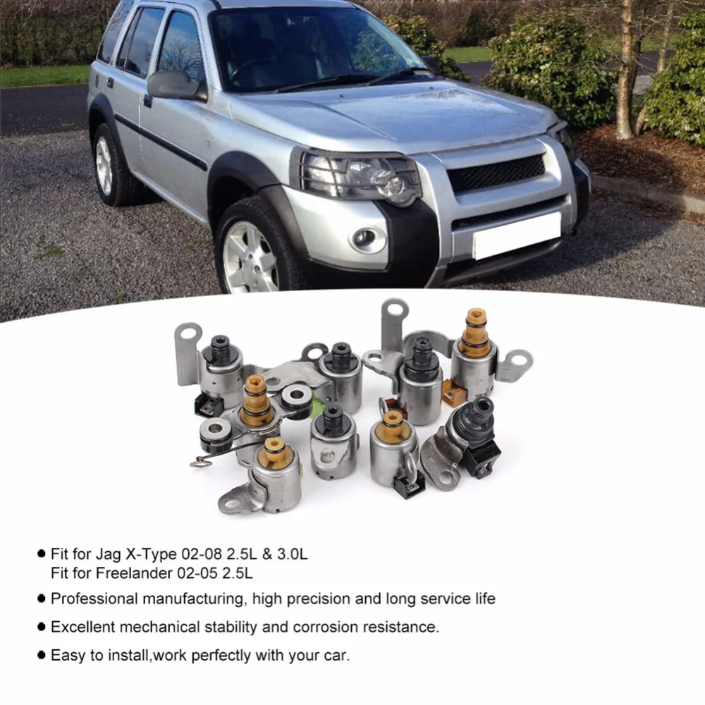 9 шт. электромагнитный клапан коробки передач JF506E подходит для freelander 2002 2003 2004 2005 2.5L RE5F01A RE5FO1A