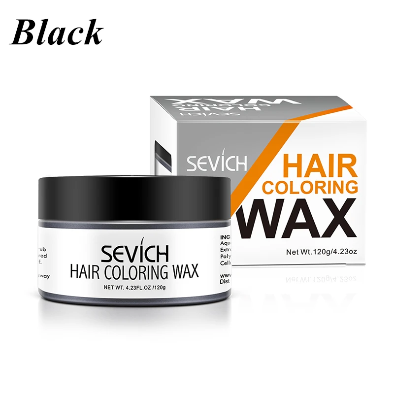 Sevich - Cera de color temporal para el cabello para hombres, pasta moldeadora de un solo uso, gel para teñir el cabello y peinarlo, color gris plateado, 120 g