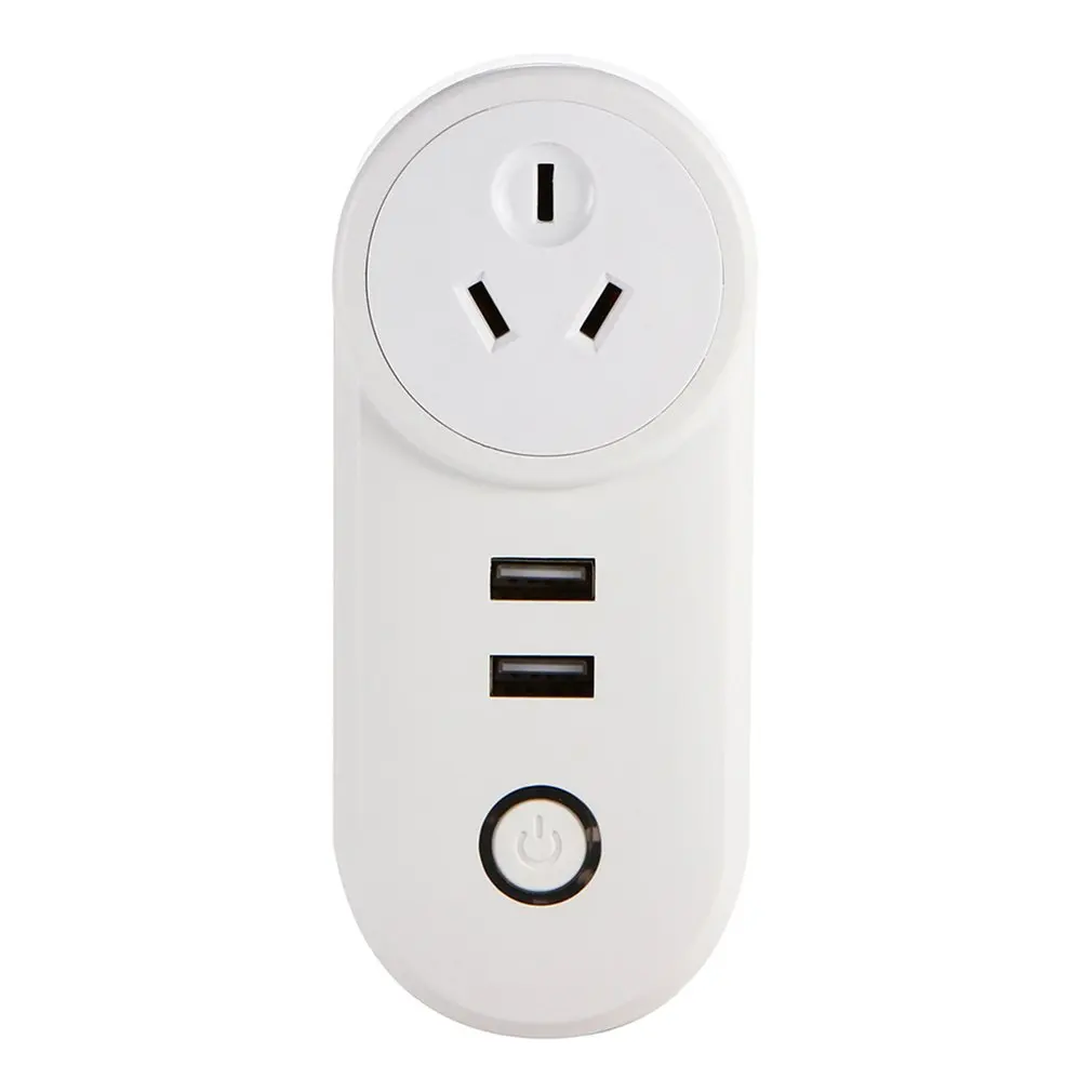 

Smart Socket Wifi Mobile Phone Switch Timing Plug Voice Control Socket Wi-Fi Smart Plug With Dual Usb AU Plug