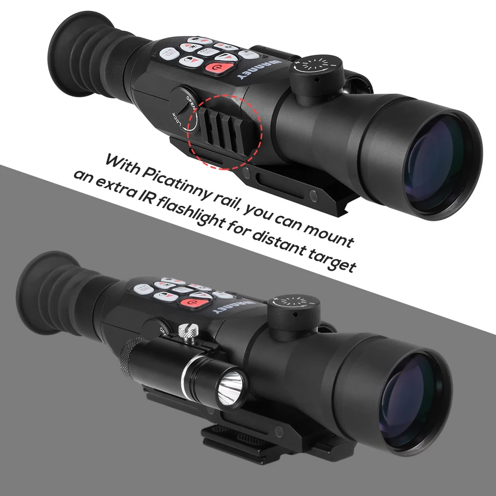  1080p Hunting Telescope Monocular Nightshot Vision Scope Digital Rang Finder Ballistic Computer Sco