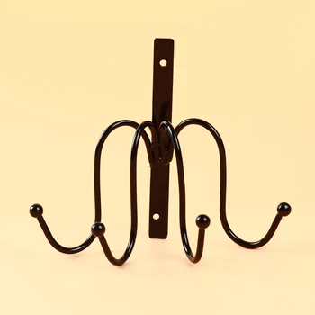 

Iron Wall Door Hook Hanger Living Room Kitchen Iron Hooks For Coat Hat Towel Blcak Approx 14*17cm