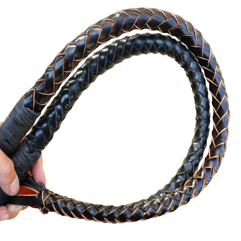 Equestrian whip 70 CM & 80 CM Hand made Braided Riding whips For horse Outdoor racing training Cowhide leather Horse whip Equestrian equipment