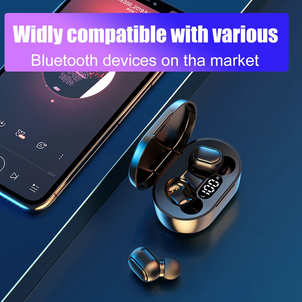 TWS A7S Wireless Earphone Waterproof Sweat LED Digital Display For Oppo Iphone Huawei With Microphone Bluetooth Headphone Xiaomi
