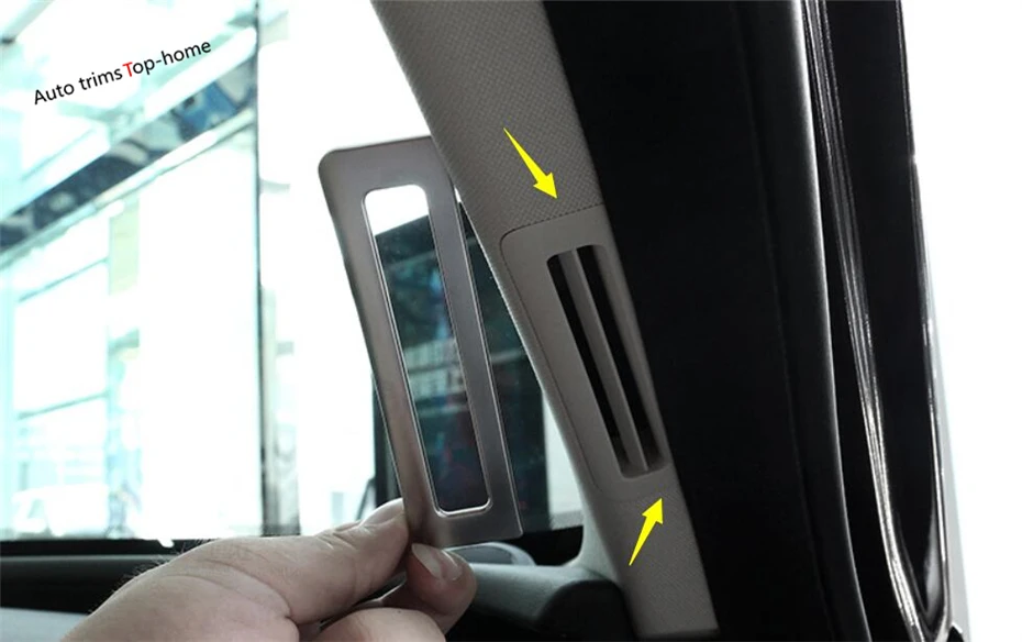 Yimaautoпланки внутренняя оконная стойка выход кондиционера вентиляционное отверстие крышка отделка Подходит для Jaguar XF- ABS внутренние молдинги