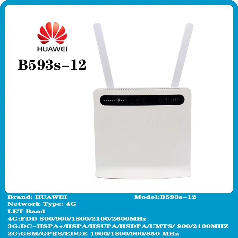 Unlocked Used Huawei B593 B593u12 100mbps 4g Lte Fdd Cpe Wifi Wireless