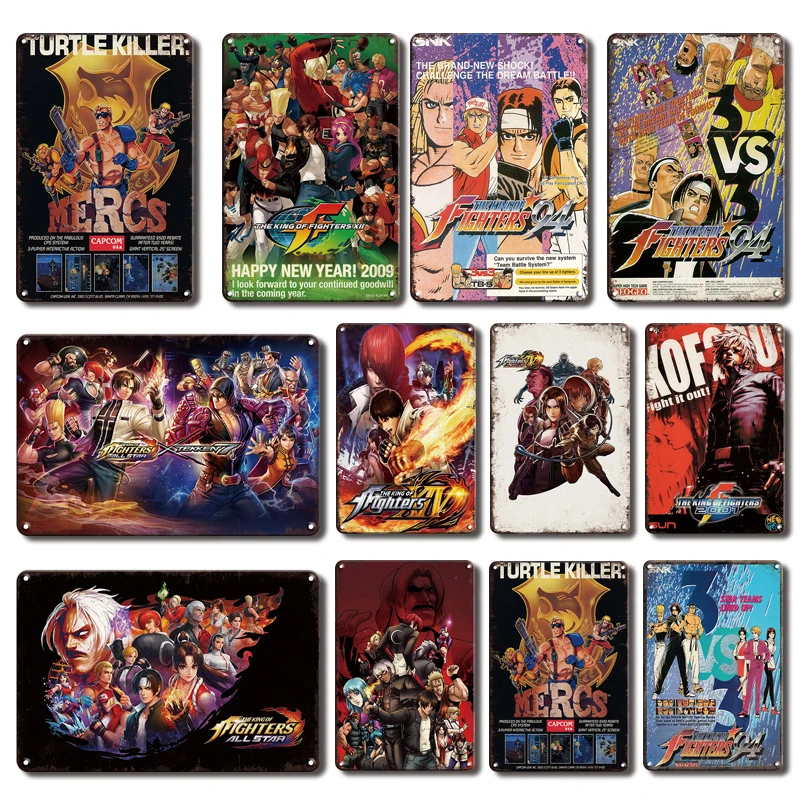 Шебби-шик KOF игровой постер металлический жестяной знак винтажное украшение