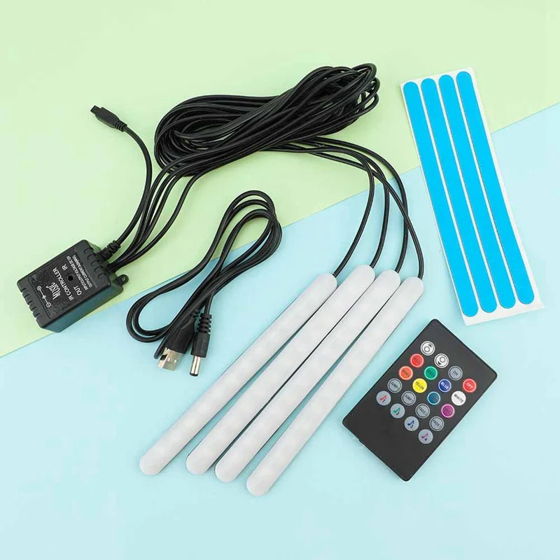 Universial светодиодные RGB ленты для салона автомобиля напольный атмосферный свет Bluetooth телефон приложение управление для стильного дизайна автомобиля аксессуары