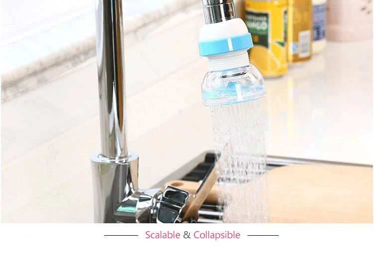 360 Rotatable Plastic Bubbler Water Saving High Pressure Nozzle Filter Tap Adapter Faucet Extender Bathroom Kitchen Accessories