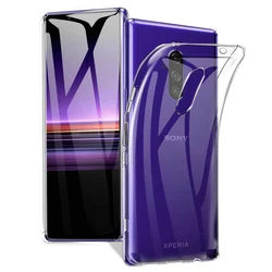 Crystal Clear Shockproof TPU Phone Back Cover Case - 360° Protective Armor - Sony Xperia 1 (Clear)