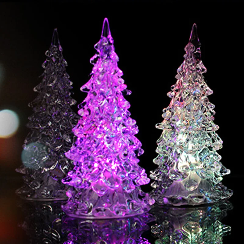 

Colorful Dream Crystal Tree Novelty Night Light Led Small Night Lamp 7 Colors Changing Table Light Acrylic Christmas Tree Light