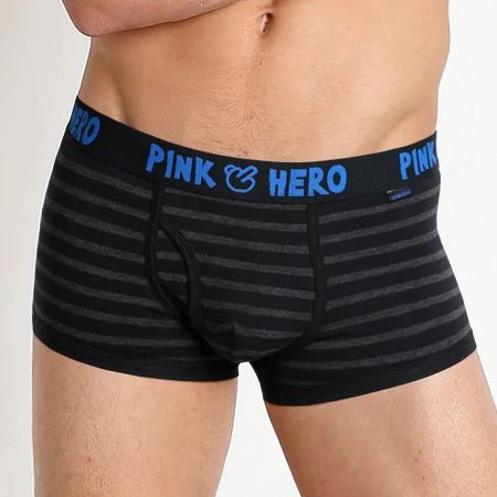 Горячая Распродажа: 5 шт./лот Pink Heroes высокого качества нижнее белье из хлопка, Для мужчин шорты-боксеры Классический Полосатый мужской нижнее белье удобные U-сумка - Цвет: 5 pieces