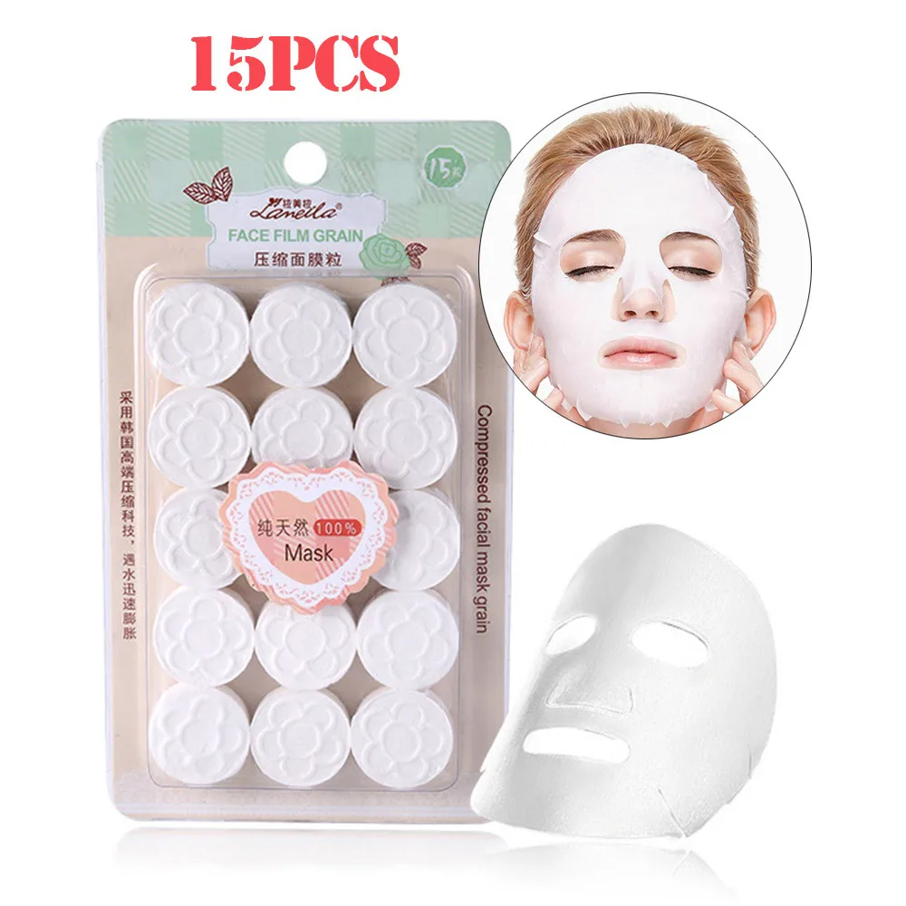 15pcs LANBENA Открытый путешествия Магия сжатое хлопчатобумажное одноразовое полотенце таблетки капсулы ткань салфетки бумажная Тканевая маска# y4 - Цвет: 15pcs