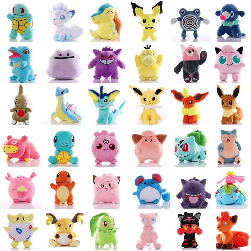 40 Styles Pokemon Pikachu Squirtle Chikorita Lapras Eevee Vaporeon Stuffed  Peluches Cartoon Animals Toys Gifts For Kids Children - Movies & Tv -  AliExpress