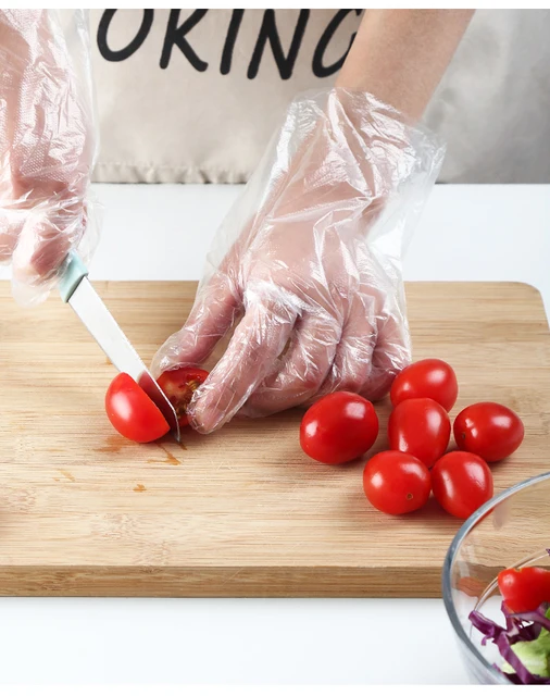 Gants de Cuisine Imperméables, Résistants à la Graisse, Transparents, Épais,  en Plastique, pour Poulet, 100 Pièces/Sac - AliExpress