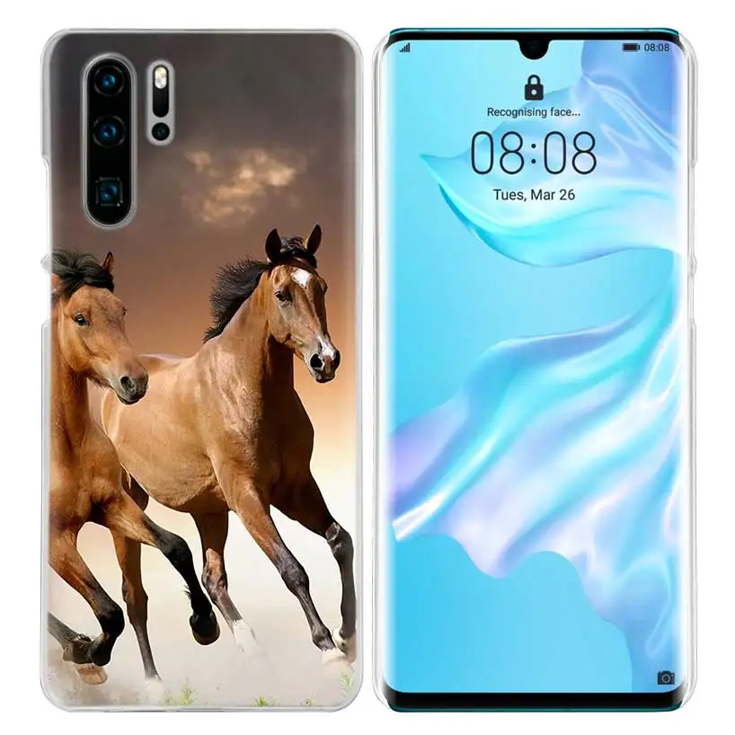 Horse чехол в виде животного для huawei Коврики 30 20 10 P20 P30 Lite Pro P Smart Y9 Prime Honor 8A 8X 10i ПК Чехлы для телефона