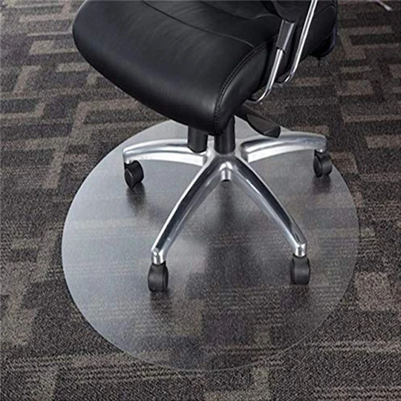 Chair Mat Pvc,Computer Chair Cushion Durable Protection Pad Carpet Non-Slip Swivel Cushion-90Cm Round-1.5Mm