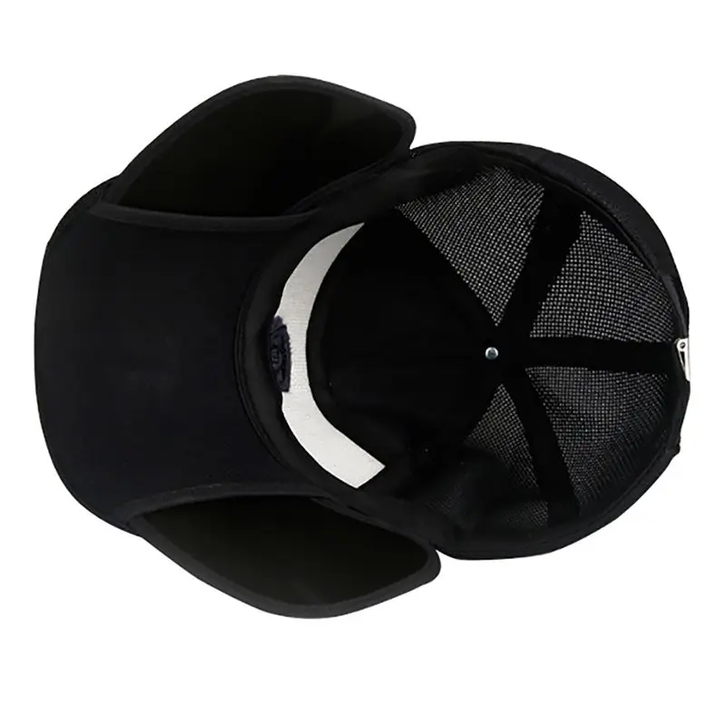 Шляпа для гольфа, бейсболка, открытый солнцезащитный козырек, спортивный солнцезащитный козырек, вышитый принт, один размер, хлопок, унисекс, Регулируемая шляпа с защитной сеткой