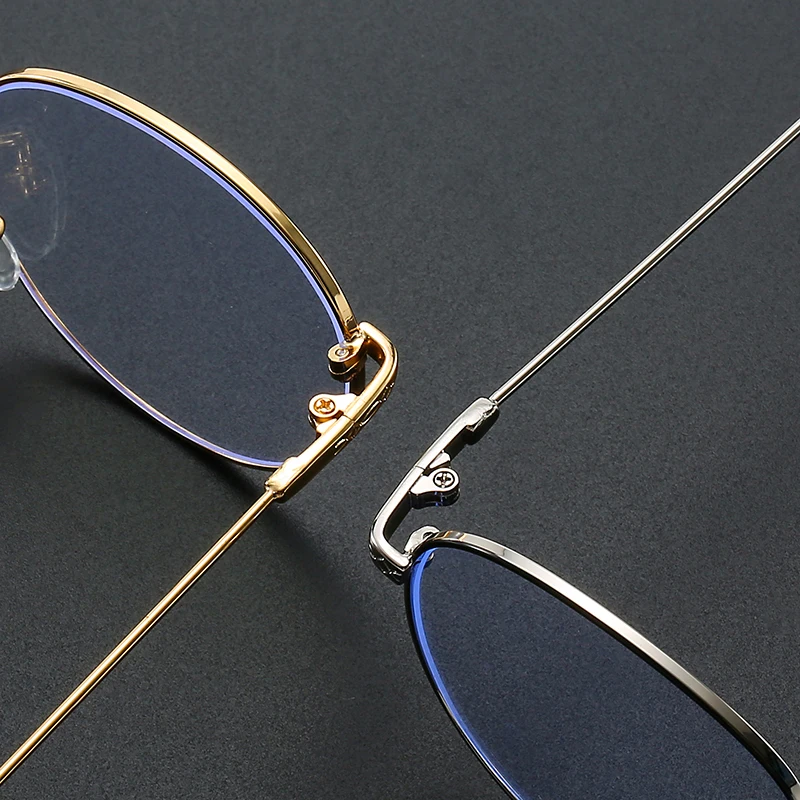 Модный круглый металлический женский оправа для очков для мужчин анти синий свет прозрачные линзы оправа для Компьютерных Очков