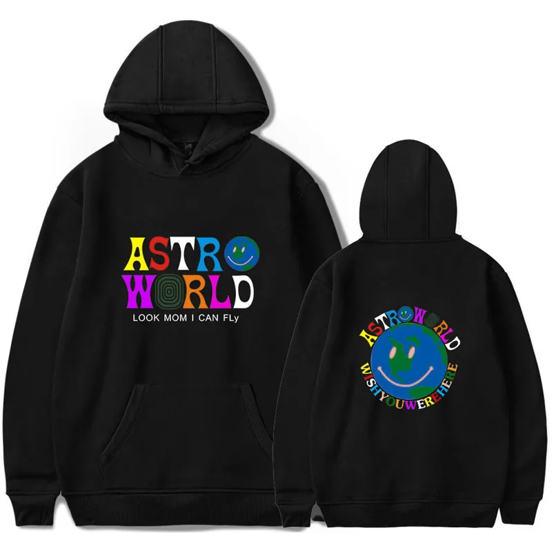 С изображением Трэвиса Скотта ASTROWORLD WISH YOU WAS HERE Hoodies модная толстовка с текстовым принтом в уличном стиле мужской пуловер Толстовка