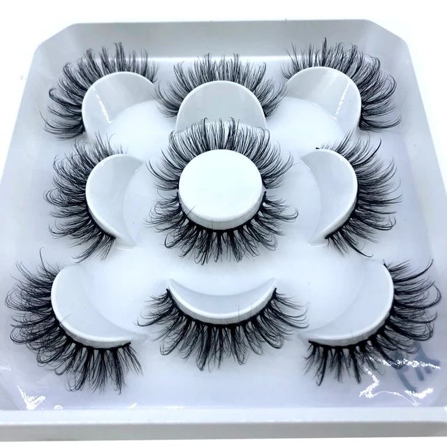 HBZGTLAD New 5 pairs 8-25mm natural 3D false eyelashes fake lashes makeup kit Mink Lashes extension mink eyelashes maquiagem 3
