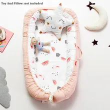 Портативный Детские гнездо кровать детская кроватка для путешествий новорожденных кроватки Детские Кокон младенческой колыбели детская люлька детская бампер для детской кроватки