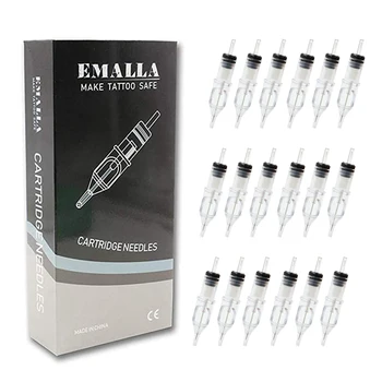 

EMALLA Tattoo Cartridge Needles 20PCS 0.30MM with Membrane Round Liner Tattoo Needles For Tattoo Supplier Free Shipping